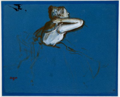 Bailarina sentada girada a la derecha de Edgar Degas