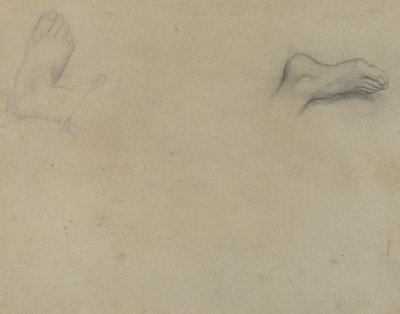 Estudios de pies (verso) de Edgar Degas