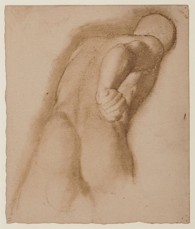 Estudio después de Agasias de Éfeso, "Gladiador Borghese", c.1855 de Edgar Degas