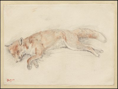 Estudio para "Zorro muerto en el bosque" de Edgar Degas
