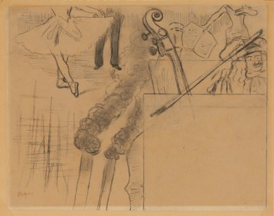 Estudio para el programa de la Soirée Artistique de la Galerie Ponsin, 15 de mayo de 1884 de Edgar Degas