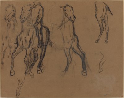 Estudio de caballos de Edgar Degas