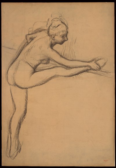 Studie eines Aktes (Tänzerin an der Barre) de Edgar Degas