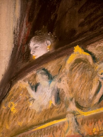 Estudio de un palco en el teatro (detalle) de Edgar Degas