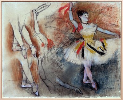 Bailarina con pandereta de Edgar Degas