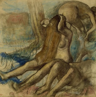 Los bañistas, c.1890-1895 de Edgar Degas