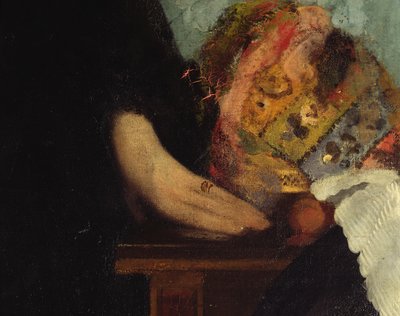 La Familia Bellelli, (detalle) de manos, 1858-67 de Edgar Degas