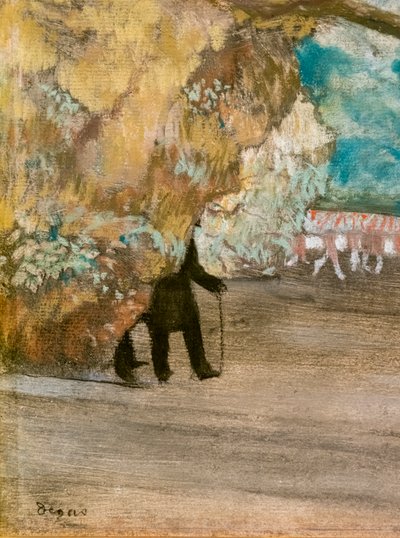 El telón (detalle). Alrededor de 1881. Pastel sobre carbón y monotipo, montado en cartón de Edgar Degas