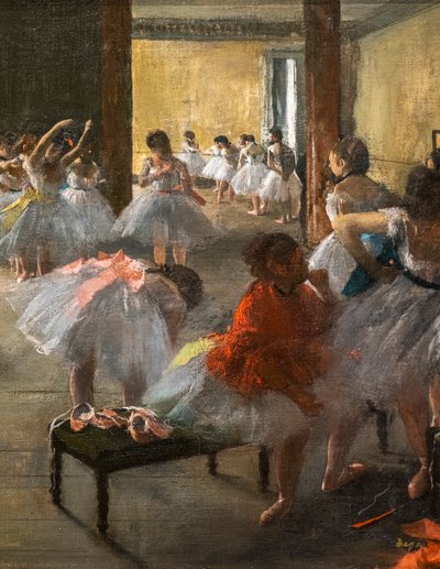 La clase de danza (detalle) de Edgar Degas