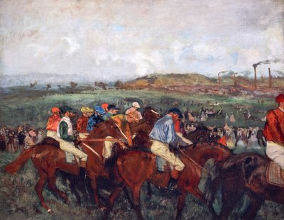 La carrera de caballeros, antes de la salida de Edgar Degas
