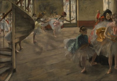 El ensayo, c.1877 (óleo sobre lienzo) de Edgar Degas