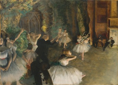 El Ensayo del Ballet en el Escenario, c.1878-79 de Edgar Degas