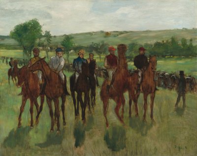 Los jinetes, c. 1885 de Edgar Degas