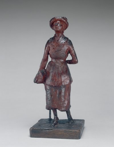 La colegiala caminando por la calle de Edgar Degas