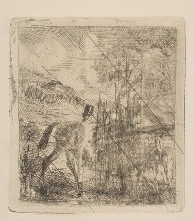 El deportista montando su caballo de Edgar Degas
