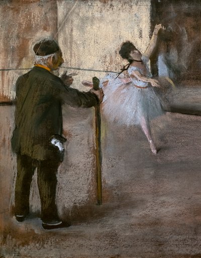 La lección de danza (detalle) de Edgar Degas