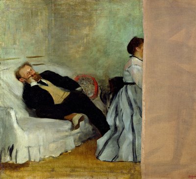 El pintor Édouard Manet con su esposa Suzanne de Edgar Degas
