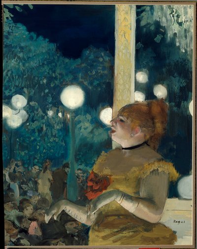 El canto del perro (Emma Valladon llamada Theresa (1837-1913) en el café concierto) de Edgar Degas