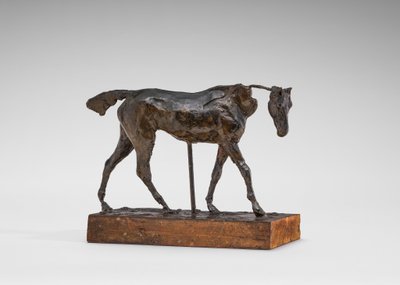 Caballo Pura Sangre Caminando, Parte del Cuello Desaparecida, principios de 1870 de Edgar Degas