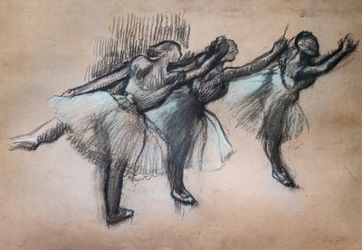 Tres bailarinas. 1895-1900. de Edgar Degas