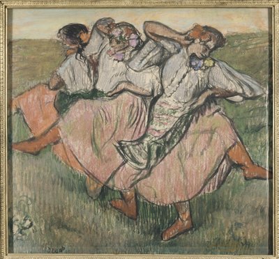 Tres bailarinas rusas de Edgar Degas
