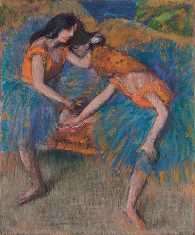 Dos Bailarinas con Corsés Amarillos, c.1902 de Edgar Degas