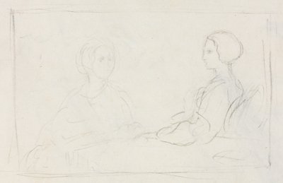 Dos mujeres sentadas (verso) de Edgar Degas