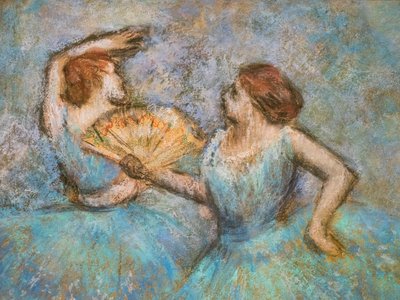 Dos bailarines (detalle) de Edgar Degas