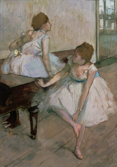 Dos bailarinas descansando, 1874 de Edgar Degas