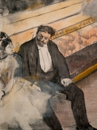 Dos hombres y dos bailarinas (detalle) de Edgar Degas