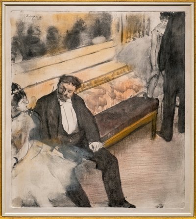 Dos hombres y dos bailarinas de Edgar Degas