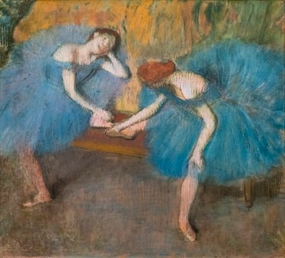 Dos bailarinas descansando (también conocidas como "Bailarinas azules") de Edgar Degas