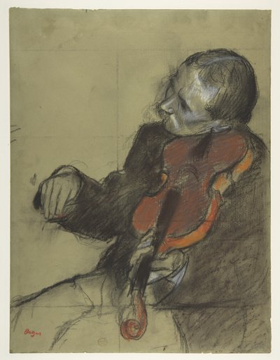 Violinista, estudio para «La lección de danza» de Edgar Degas