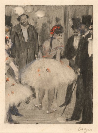 Virginie siendo admirada mientras el marqués Cavalcanti observa, c.1880-83 de Edgar Degas