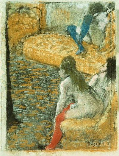 Esperando a un cliente de Edgar Degas