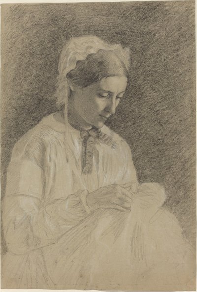 Mujer bordando de Edgar Degas