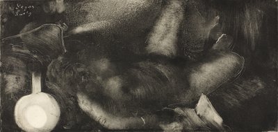 Mujer reclinada en su cama, c.1885 de Edgar Degas