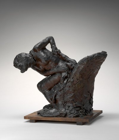 Mujer sentada, limpiándose la cadera izquierda de Edgar Degas