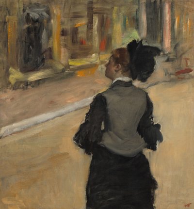 Mujer Vista desde Atrás Visitando un Museo de Edgar Degas