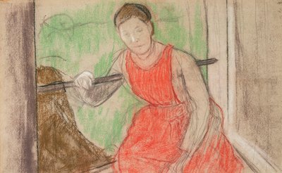 Mujer en una Ventana de Edgar Degas