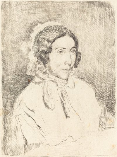 Mujer con gorro con volantes Dame agée, 1859-1860 de Edgar Degas