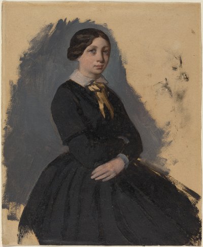Joven mujer de negro de Edgar Degas