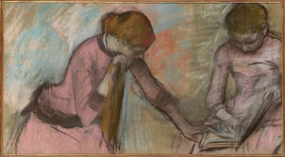 Niñas mirando un álbum, c.1884 de Edgar Degas