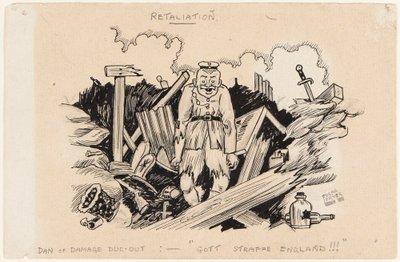 Represalia, Dan de Damage Dug-Out: ¡Gott Strafe England!, 1917 de Edgar Fryer