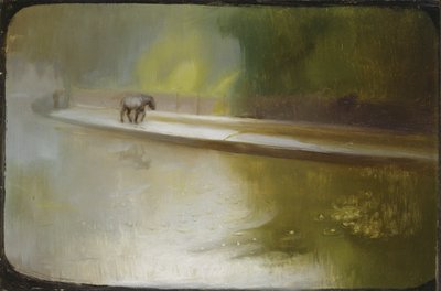 Buenos días: The Glamorgan Canal (óleo sobre tabla) de Edgar Herbert Thomas