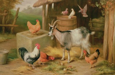 Escena de granja de Edgar Hunt