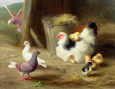 Escena de granja de Edgar Hunt