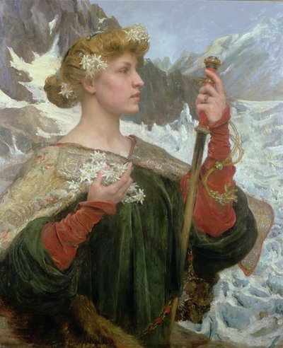 Edelweiss (óleo sobre tabla) de Edgar Maxence