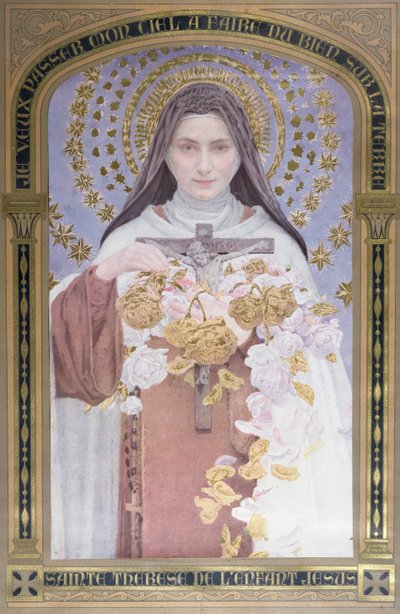 Santa Teresa de Lisieux (1873-97) 1928 (acuarela sobre papel) de Edgar Maxence