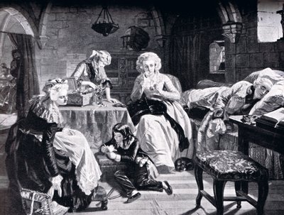 Luis XVI y su familia en el Chateau du Temple, de la 